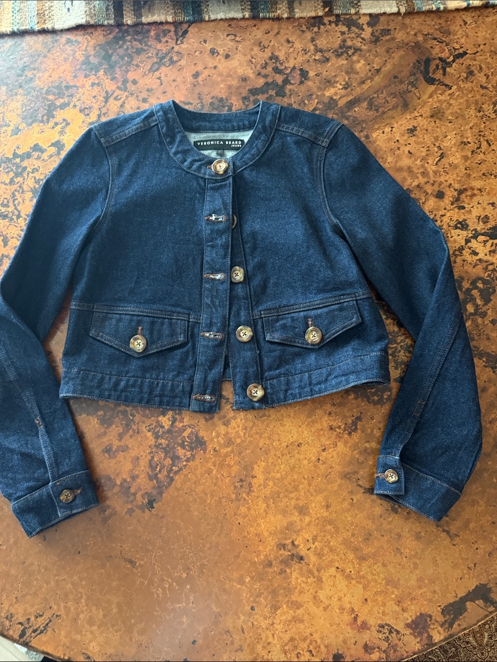 Veronica Beard women’s Indigo Denim Cropped Jacket